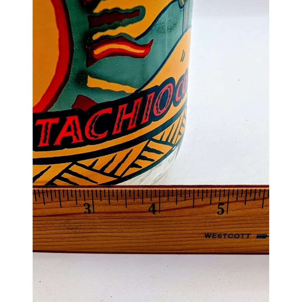 Vintage Arizona Pistachio Co Glass Jar Made in France Southwestern Sun Cactus